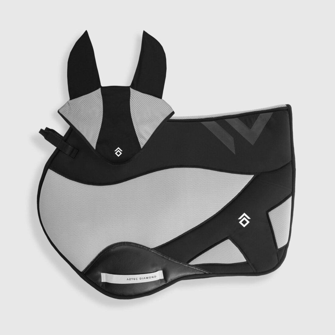 Black Colour Block Saddle Cloth Set