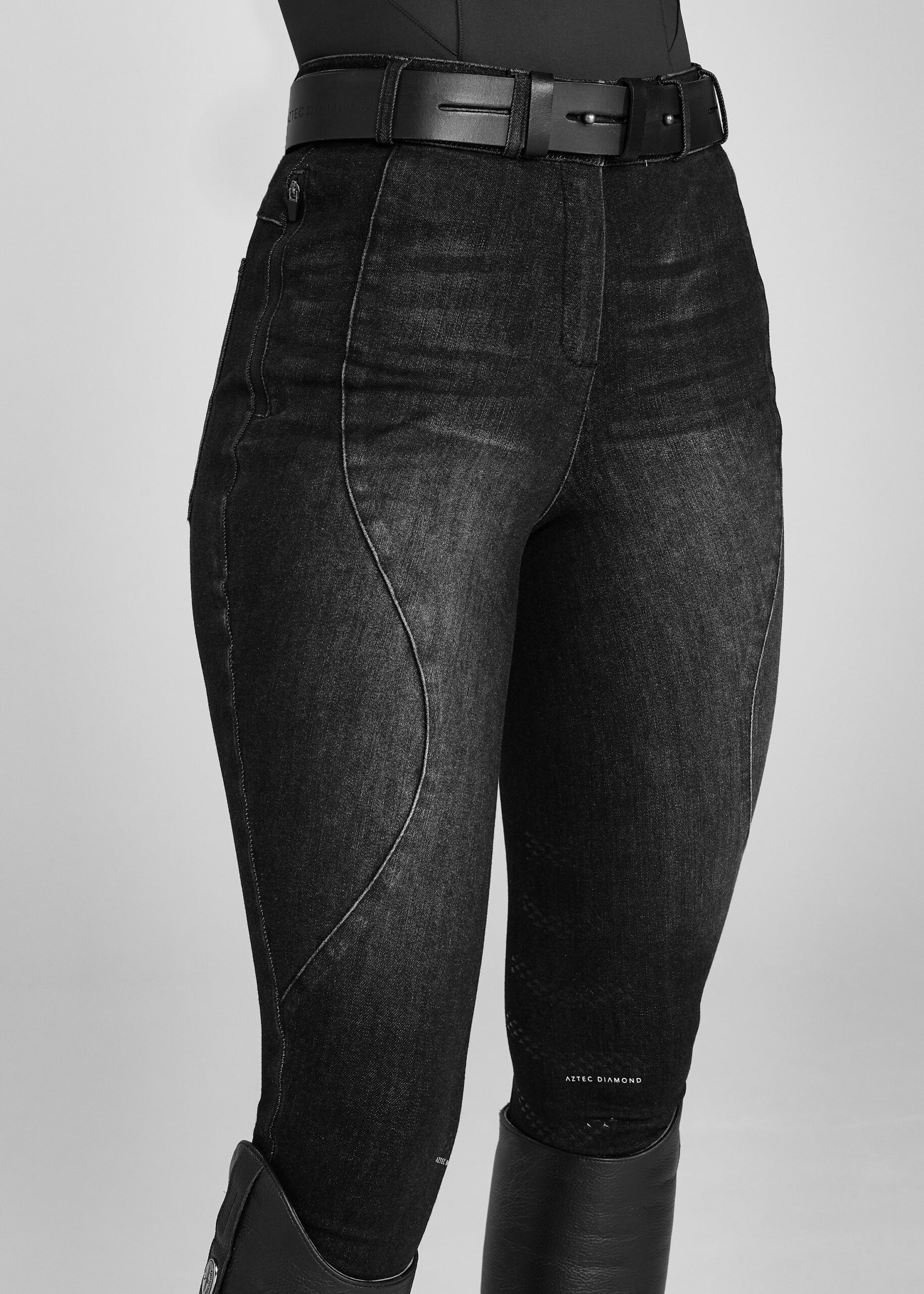 Premium Black Denim Breeches