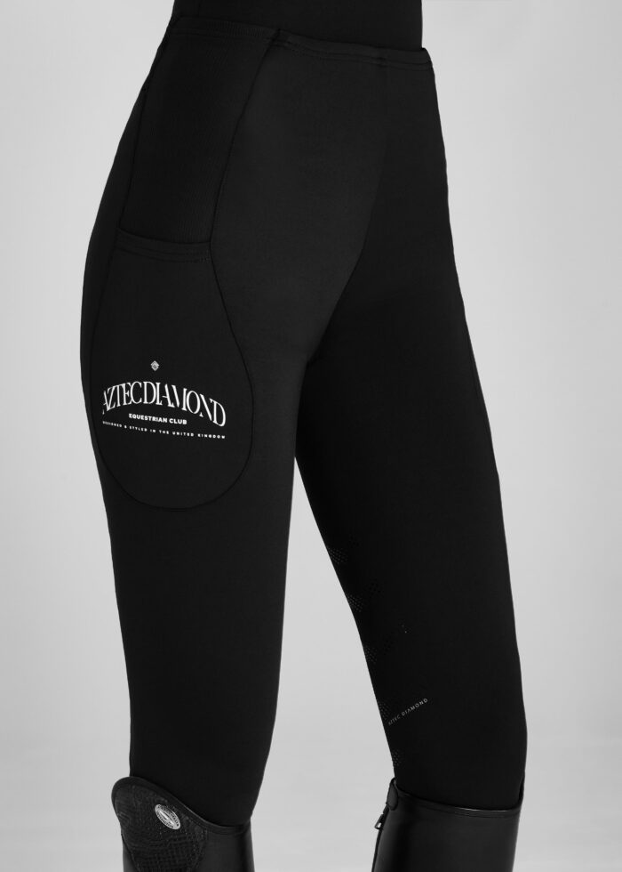 Black EQ Club Leggings Knee Grip