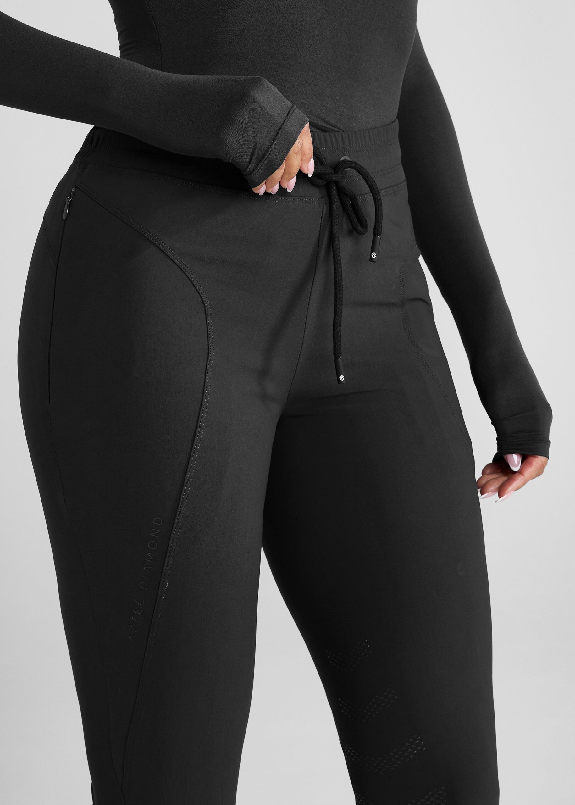 Black Training Pants Knee Grip