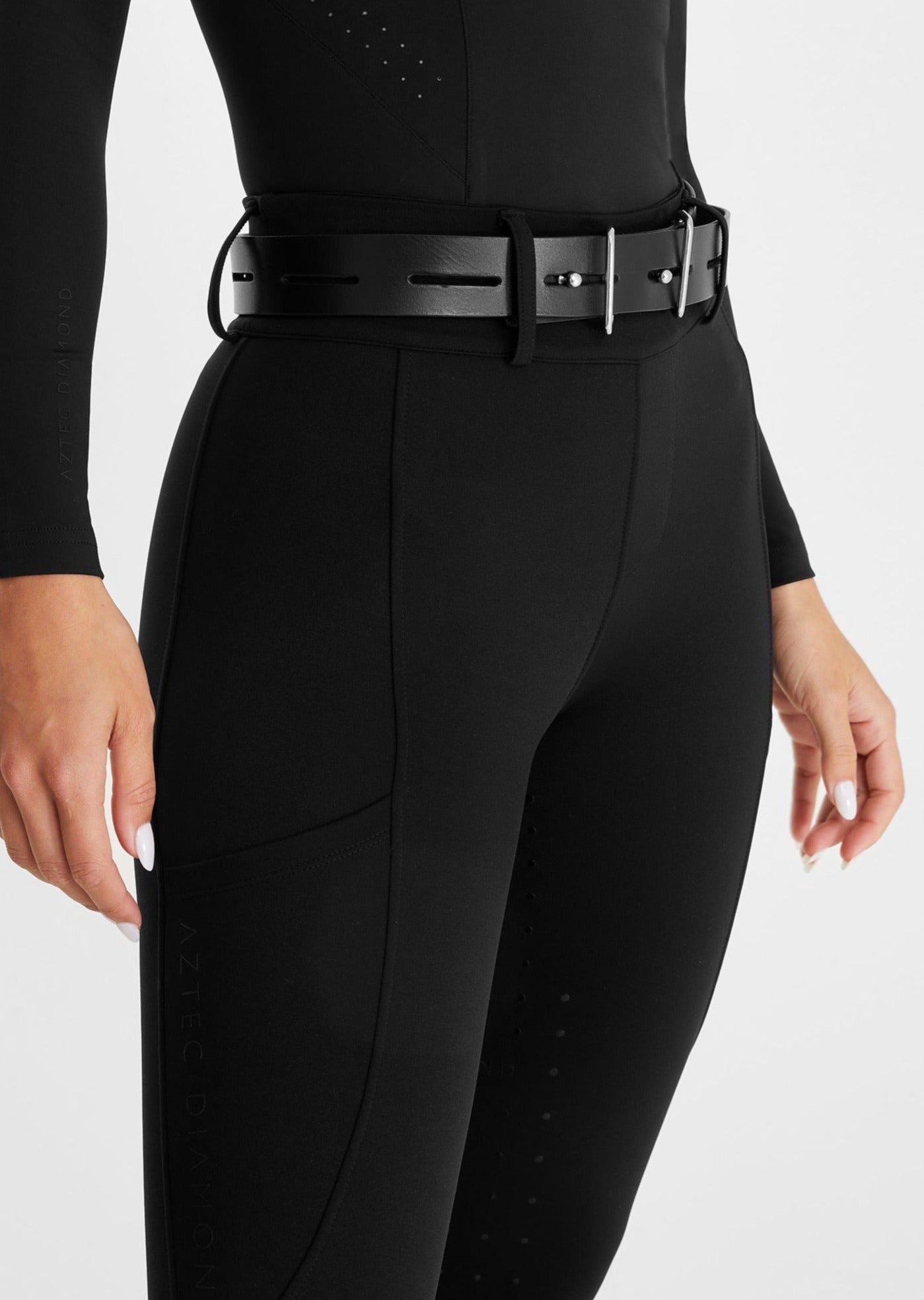 Black Compression Breeches Full Seat