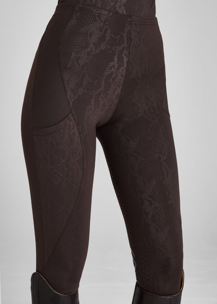 Chocolate Python Leggings Full Seat