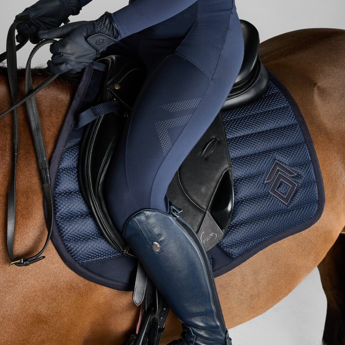 Navy Mesh Saddle Cloth