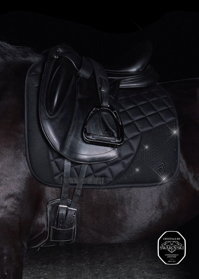 Black Nite Dressage Saddle Pad & Fly Veil Set
