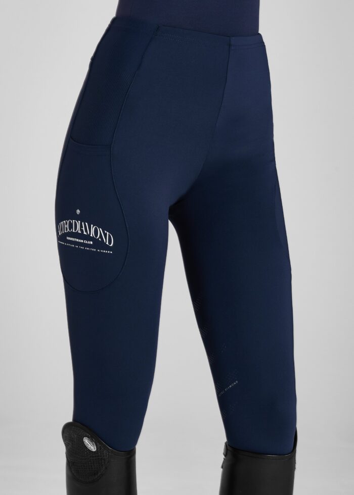 Navy EQ Club Leggings Knee Grip