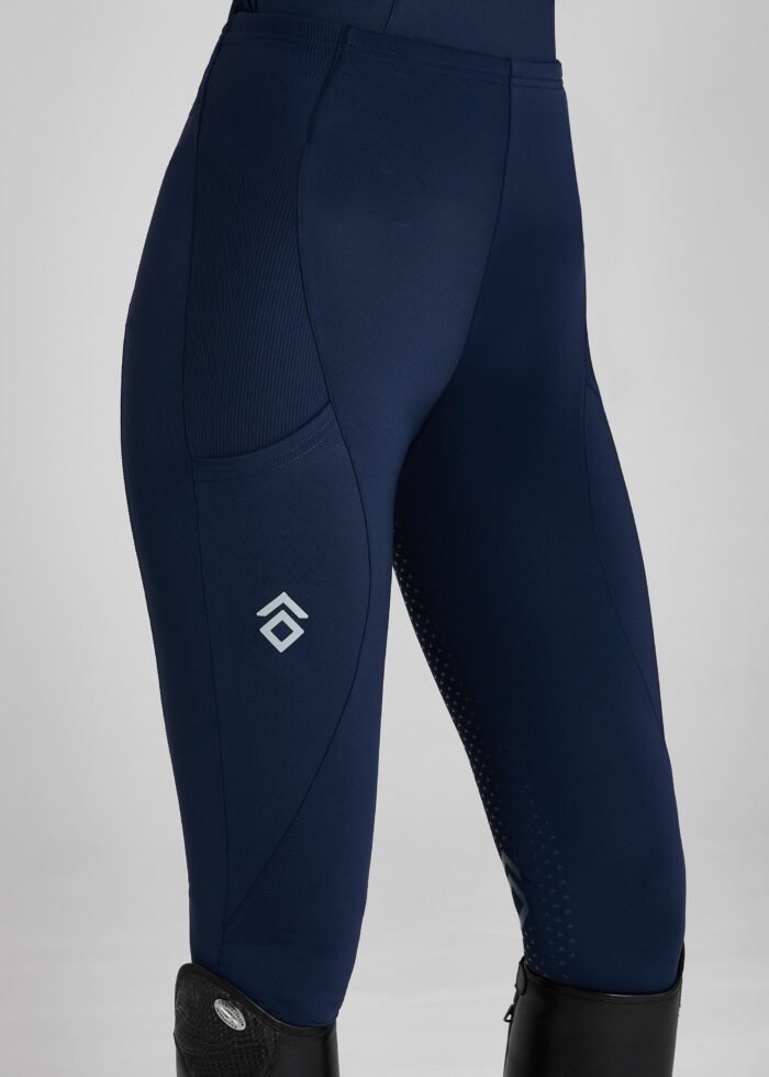 Navy/silver Contrast Leggings Full Seat