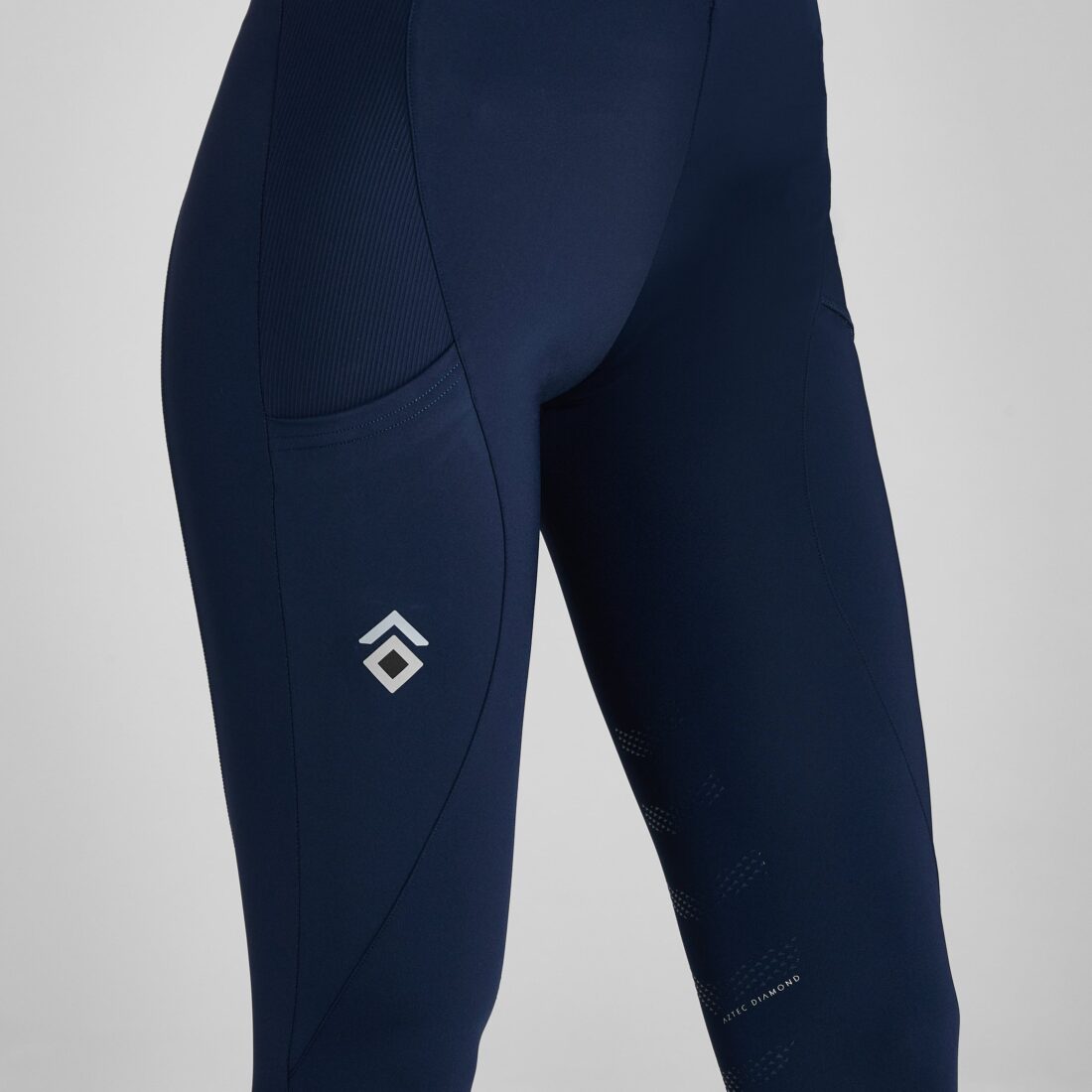 Navy/silver Contrast Leggings Knee Grip