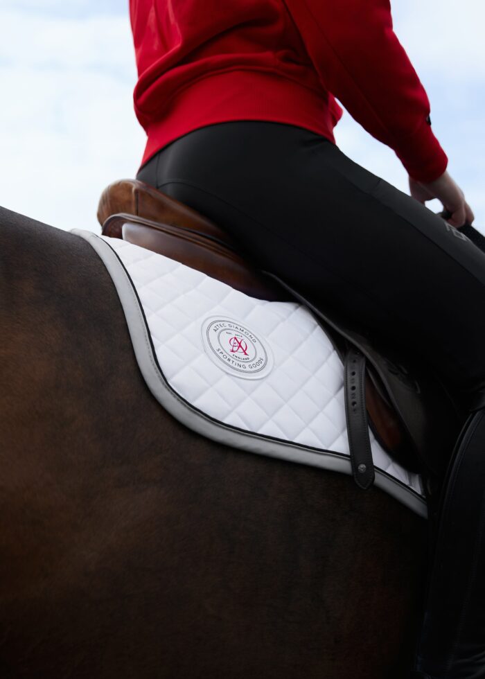 White Sporting Goods Saddle Cloth Set